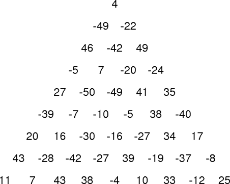 a number triangle