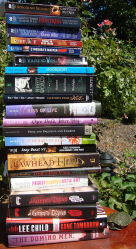 a stack o' books