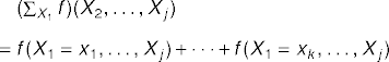 how to sum out a variable