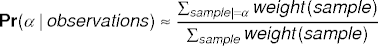 a weighted average