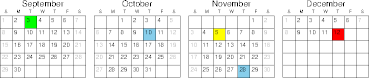 the semester calendar