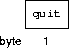 a quit message