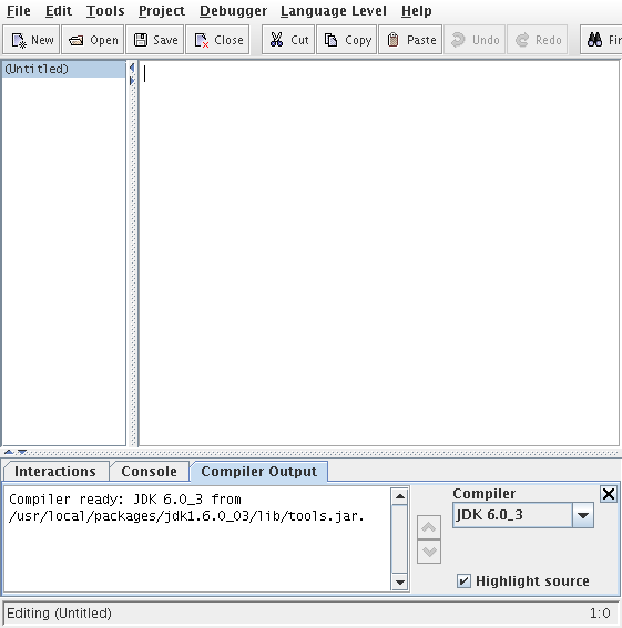 yer basic drjava display