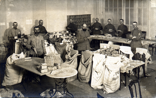 1915 war-time mailroom