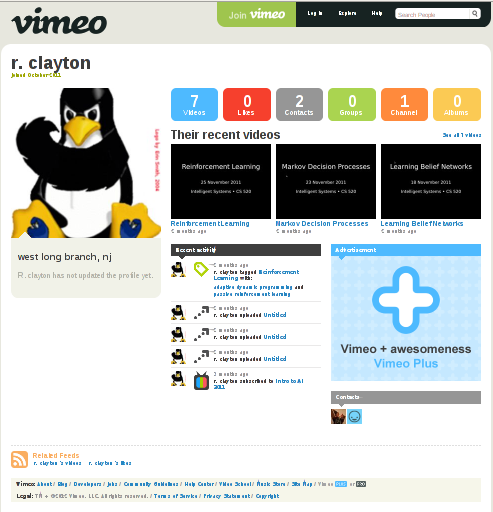 vimeo home page