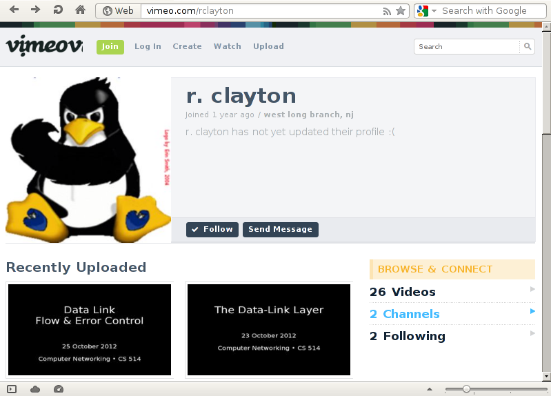 vimeo home page