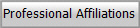 Professional Affiliations
